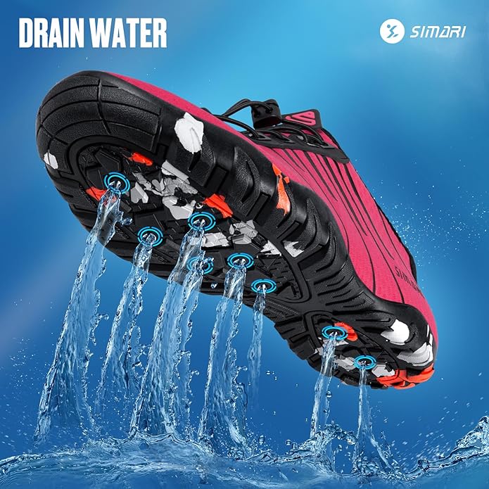SIMARI Water Shoes for Women Men - Barefoot Quick-Dry Aqua Socks | Lightweight Swim Shoes for Surfing, Swimming, Beach Sports, Kayaking, Diving | Non-Slip Design