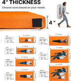 4 INCH Thick Foam Camping Mattress [Car/Tent/Cot] 30D Foam Portable Floor Sleeping Mat Cot Pad Roll Up Mattress for Guests Sleepovers RV Truck Camper