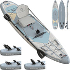 City Park 12'×35" Extra Wide Paddle Board with Seat, One-Stop Premium SUP Board Gears, Tailored 5 Fins, Stable Inflatable Stand Up Paddle Boards for Youth/Adults of All Levels