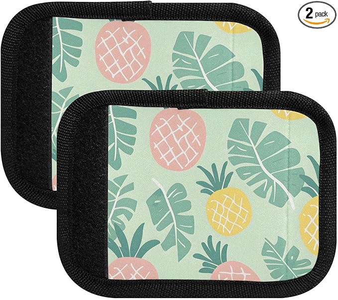 Pineapple Leaf Luggage Handle Wrap for Suitcase Luggage Tags Handle Covers Identifiers Soft Decorations Travel Accessories 2 Pack