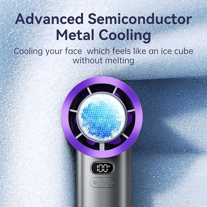 Portable Fan For Travel Mini: Small Pocket Handheld Fan Personal Rechargeable Turbo Battery Operated USB High Speed Keeping Cool In Hot Weather Summer Beach For Women - Gray