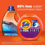 Tide PODS laundry detergent pacs, 3-in-1 Stain Remover, Odor Fighter, Color Protector, 102 Count, HE compatible, Spring Meadow Scent