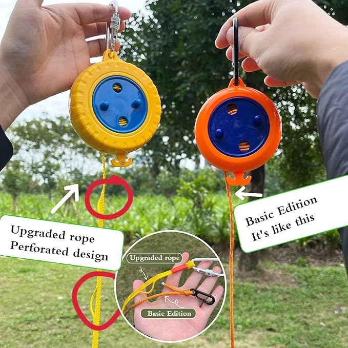Travel Clothesline, 26 Feet Portable Clothesline,Clothes Line Outdoors,Travel Hotel Camping 、Cruise Ship、 Backyard 、Outdoor/Indoor,Fv Clothesline,with Windproof Hanging Hole(2 Pieces)