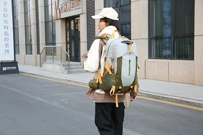 40L Hiking Backpack for Men and Women, Lightweight Waterproof Packable Camping Travel Daypack with Rain Cover (Black, 40 Liter)