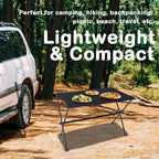 Folding Camping Table, Large Portable Camping Side Table with Carry Bag, Ultralight Weighs Only 2.3lbs, Ideal for Camping, Hiking, Backpacking, Beach, Picnic, Travel