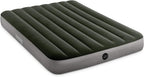 Intex 64778E Dura-Beam Standard Prestige Air Mattress: Fiber-Tech – Full Size – Hand-Held Battery Pump – 10in Bed Height – 600lb Weight Capacity