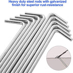 100 Pack Tent Stakes 6-3/4”Galvanized Steel Metal Tent Stakes Pegs, Garden Stakes Edging Fence Hooks Pegs for Camping, Shelters, Tarp, Canopies, Christmas Decoration Stakes