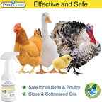 Premo Guard Poultry Spray - 32 oz - Kill Scaly Leg, Mites, Fleas, Lice, & Other Pest on Chickens and in Coops - Natural Plant Based Oils for Control, & Prevention - Family Safe with No Egg Withdrawl