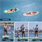 Paddle Board, Inflatable Stand Up SUP Paddle Boards for Adults & Youths of All Skill Levels, Wide & Non-Slip Deck Design Blow Up Paddleboards with Premium Accessories & Storage Bag