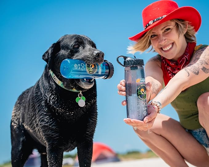 Epic Water Filters Nalgene OG Water Bottle with Filter, USA Made, BPA Free, Removes 99.99% Tap Water Contaminants, Forever Chemicals, Smoke Grey, 32 oz