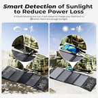 [Upgraded] BigBlue 3 USB Ports 28W Solar Charger(5V/4.8A Max), Portable Foldable Solar Panel for Camping, IP44 Waterproof, Compatible with iPhone 11/XS/XS Max/XR/X/8/7, iPad, Samsung Galaxy LG etc.