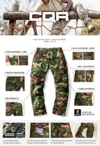 CQR Men's Flex Ripstop Tactical Pants, Water Resistant Stretch Cargo Pants, Lightweight EDC Hiking Work Pants