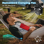 Portable Misting Fan, 20000mAh Battery Operated Fan with 300ml Tank, 45°-90° Oscillation & 270° Rotation, Timer & Lighting, Handheld Camping fan for Indoor, Outdoor, Patios, Tent, Travel, Desk