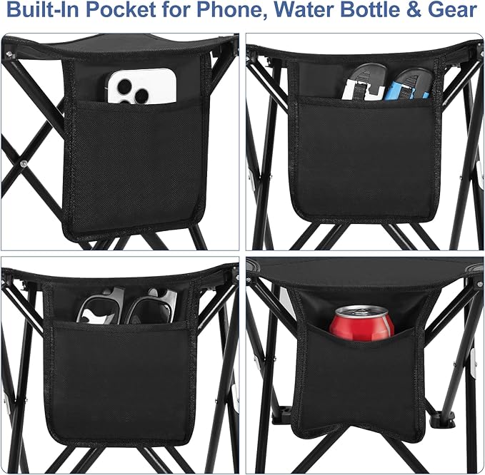 Folding Camping Stool for Adults, Small Portable Camp Stool Lightweight, Mini Chair Folding Fishing Chair Portable Foot Stool & Camping Seat for Outdoor Travel