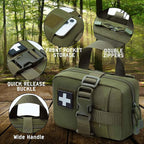 Upgrade Molle Rip Away Ifak Pouch, Tactical Small Belt First Aid Pouch Medical Utility EMT Pouch Only
