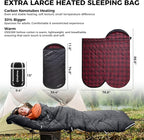 KingCamp Sleeping Bag for Adults, Cold Weather & Warm Extra Wide Big & Tall XL Portable Waterproof Flannel Sleeping Bags, Essentials Gear Accessories for Camping Backpacking Hiking Indoor & Outdoor