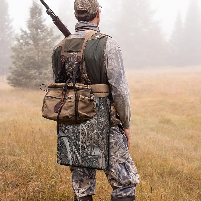 URMONA 1PCS Portable Hunting Seat Cushion, 16.5 x 14.1 x2.3in Thickening Lightweight Outdoor Cushion, Waterproof Sponge Dirty Proof Pad for Hunting, Camping, Stadium, Outdoor Sports(Reed Camouflage)