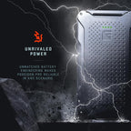 Dark Energy Poseidon Pro Indestructible Portable Charger | Fast Charging USB-C Ports, Ultra-Durable Armor Flex, 10,000 mAh, Waterproof, for Outdoor Survival & Emergency Supplies