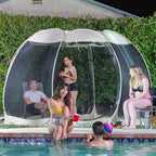 Alvantor Screen House Gazebo, 6-10-15 Person Pop Up Igloo Screened Canopy Tent with Mosquito Netting Sides, Instant UV Resistant Sun Shelter for Garden, Patio, Backyard