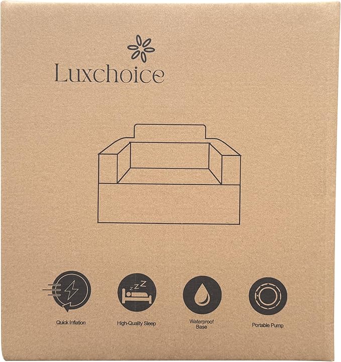 Inflatable Couch Premium Oxford Cloth Inflatable Sofa with Built-in Pump Rechargeable Portable Blow Up Couch for Camping Outdoor Travel Home Guests Backyard Patio