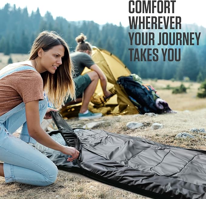 VENTURE 4TH Backpacking Sleeping Bag – XXL, Double and Single Sizes - Lightweight Warm & Cold Weather Sleeping Bags for Adults, Kids & Couples – Ideal for Hiking, Camping & Outdoor Adventures