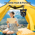 LED Lantern with Camping Fan, 20000mAh Rechargeable Portable Fan, 58H Cooling, Tilt Head, 4 Speed Floor Fan with LED Light and Hook for Tent Car Travel Jobsite Fishing Outdoor Hurricane Power Outage