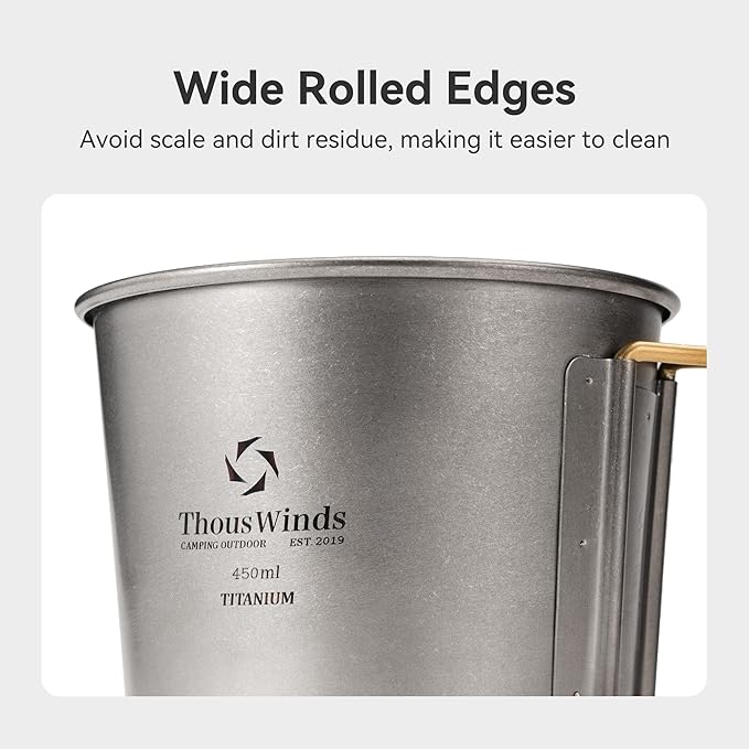 Titanium Mug, 250ml Camping Coffee Mug Water Cup with Foldable Handle Outdoor Cup for Backpacking Hiking Cooking