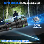 Rechargeable Flashlights High Lumens 10000 Long Distance, Single Click 3 Modes, Super Bright LED Flashlight USB C Long Lasting 15H, Powerful Strong Flash Light for Security Hiking Camping