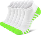 Airacker Ankle Athletic Running Socks Cushioned Breathable Low Cut Sports Tab Socks for Men and Women (6 Pairs)