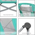 G4Free Beach Chair Folding Portable Beach Backpack Camping Chair for Adults with Mesh Back