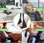 2 Pack Airplane Footrest, Black