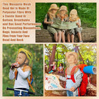 HESTYA 4 Pack Mosquito Bug Net Mesh for Head Mosquito Head Net Face Neck Fly Netting Hood from Insect Bugs Gnats for Outdoor