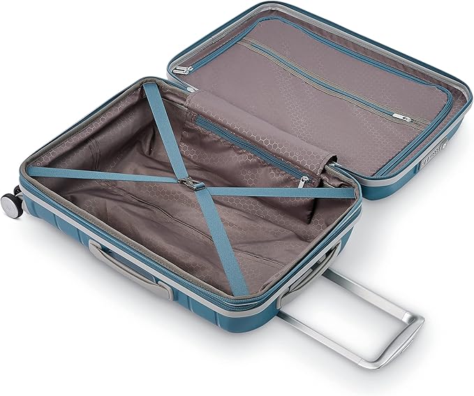 Samsonite Freeform Hardside Carry-On Luggage with Spinner Wheels - Hardshell Suitcase - TSA, Airline-Approved - Expandable Hard Shell, Smooth Rolling Wheels for Lightweight Travel - Dark Teal