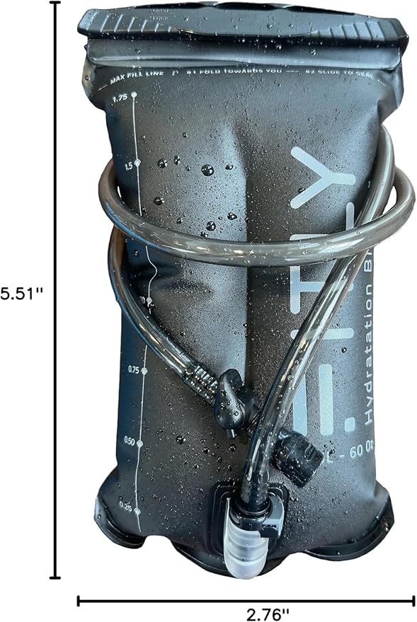 Soft Flask - Shrink As You Drink Soft Water Bottle for Hydration Pack - Folding Water Bottle Ideal for Running, Hiking, Cycling, Climbing & Rigorous Activity