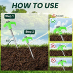 20 Pack 8" Screw in Tent Stakes Heavy Duty- Ground Anchors Screw- Tent Pegs Camping Stakes- Hex Pegs Drillable Tent Stakes and Hexagon Head Drive and Storage Box (Green)