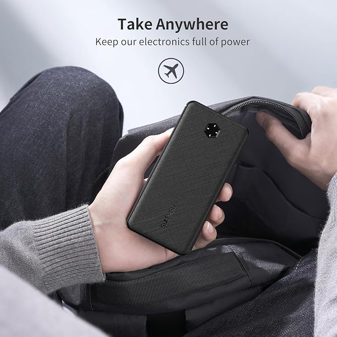 Portable Charger, Slim 10000mAh PD 20W Power Bank, USB C in&out High-Speed Charging Battery Pack, External Phone Powerbank Compatible with iPhone 16 15 14 13 12 Samsung S22 S21 Google iPad etc ect