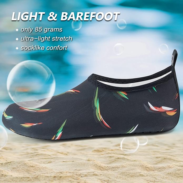 Deevike Water Shoes for Women Men Barefoot Quick-Dry Aqua Socks Slip-on for Beach Swim Surf Yoga Exercise