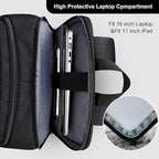PIJUSHI Travel Backpack for Women Men Flight Aprroved Carry on Bag Large Casual Luggage Backpack Fit 16 inch Laptop(PE050 Black)