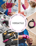 FriCARE Self Adhesive Bandage Wrap, Medical Tape in First Aid Kit, Cohesive Bandages for Wounds Sport Vet, 2 Inches X 5 Yards 6 Rolls, Magenta