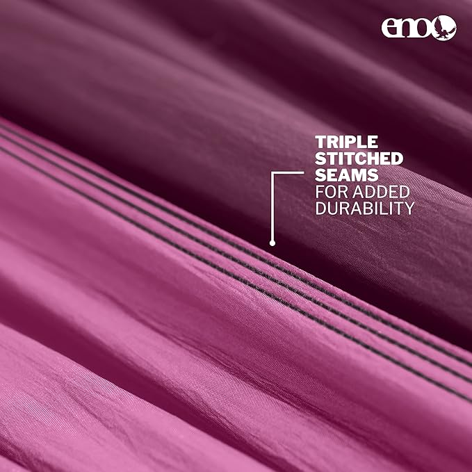 ENO DoubleNest Hammock - Lightweight, Portable, 1 to 2 Person Hammock - for Camping, Hiking, Backpacking, Travel, a Festival, or The Beach - Plum/Berry