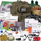 72-Hour Survival Kit | Emergency Bug Out Bag with First Aid, Water Filter, Food, Tools | 45L Tactical Backpack for Camping, Hiking, Outdoor Emergency Preparedness