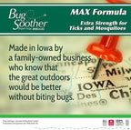 Bug Soother Max - Extra Strength Natural Gnat, Tick, and Mosquito Repellent, 4 fl oz Bug Spray Deterrent - DEET-Free - Safe for Adults & The Environment - Made in USA