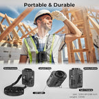 10000mAh Portable Waist Clip Fan, 40H Cooling Personal Wearable Fan, 5 Speeds 16000RPM Strong Belt Fan, Rechargeable Hands-free Neck Fan With Flashlight for Outdoor Jobsite Camping Traveling (Black)