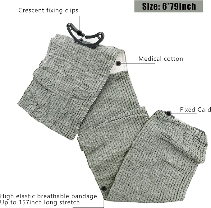6 Inches 2 Pcs Madicare Israeli Bandage Trauma Dressing, First Aid, Medical Compression Emergency Bandage (6 inch 2 pcs)