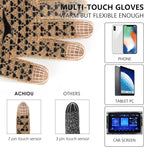Achiou Winter Gloves, Glove for Men Women, Upgraded Touch Screen Texting Warm Running with Thermal Soft Knit Lining