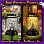 Halloween Decorations Gifts for Women/Men Halloween Skeletons Solar Lanterns Skeleton Decorations Outdoor Lights Solar Garden for Yard, Patio,Backyard,Porch Torches Light