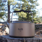 Kuvik Titanium Kettle 1.0L (33.8 oz) - Ultralight and Compact Kettle for Backpacking, Camping, and Home