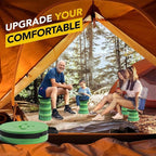 ALEVMOOM Upgraded 19.7" Portable Collapsible Folding Stool Retractable Telescoping Foldable Stool for Adults Heavy Duty Camping Sturdy with Max Load Capacity 1000lbs for Outdoor Fishing Hiking BBQ