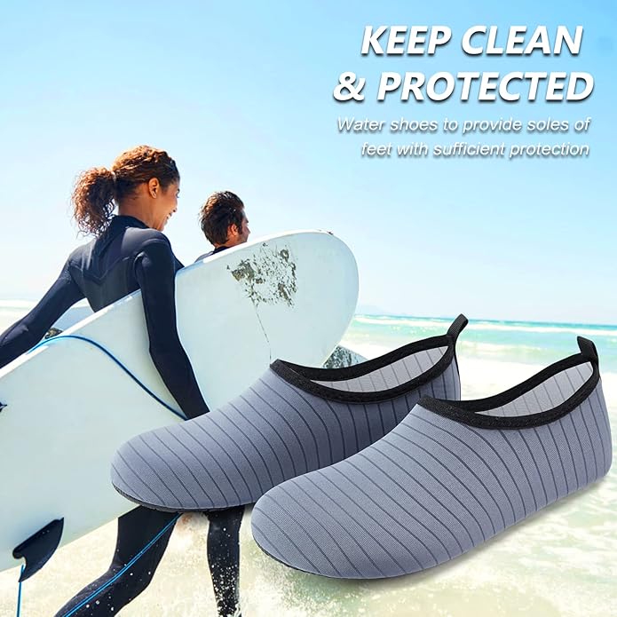 Deevike Water Shoes for Women Men Barefoot Quick-Dry Aqua Socks Slip-on for Beach Swim Surf Yoga Exercise
