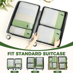 BAGAIL 6 Set/4 Set Lightweight Compression Packing Cubes for Travel, Anti-Tearing Expandable Organizer Bags for Suitcase